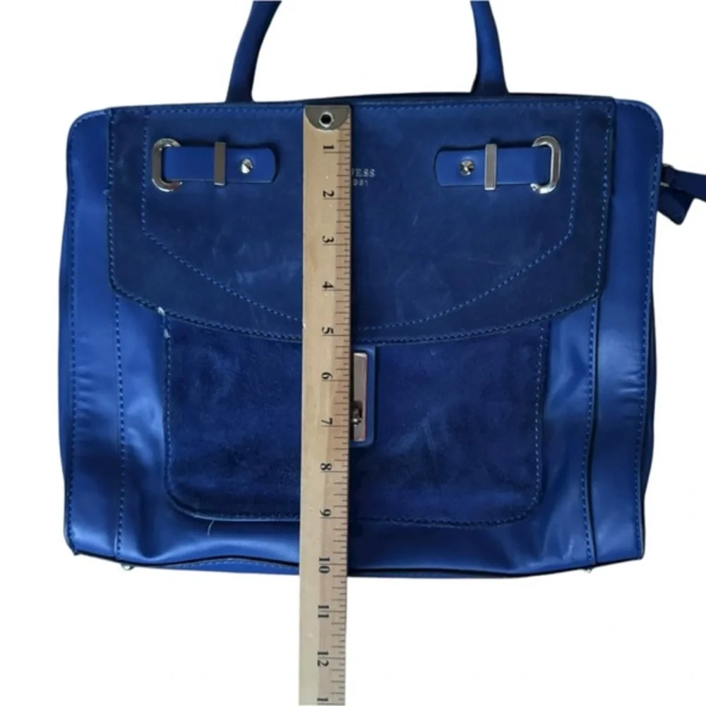 Guess suede leather Cobalt Blue‎ Kingsley Handbag/crossbody